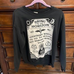 Hot Topic Black Bring Me The Horizon Ouija Board Words Sweater